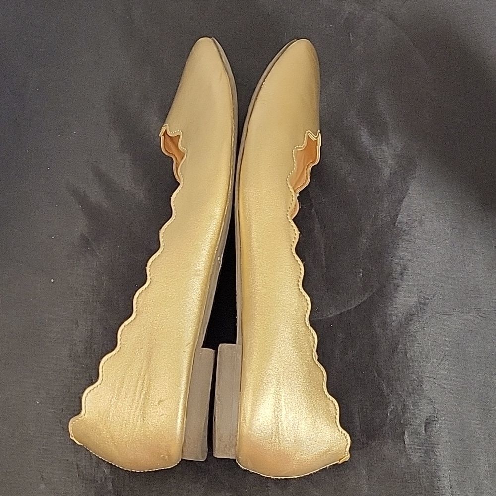 M MARTHA EVERYDAY METALLIC WOMEN"S BALLERINAS SCALLOPED EDGE DETAILS FLAT - Picture 9 of 12